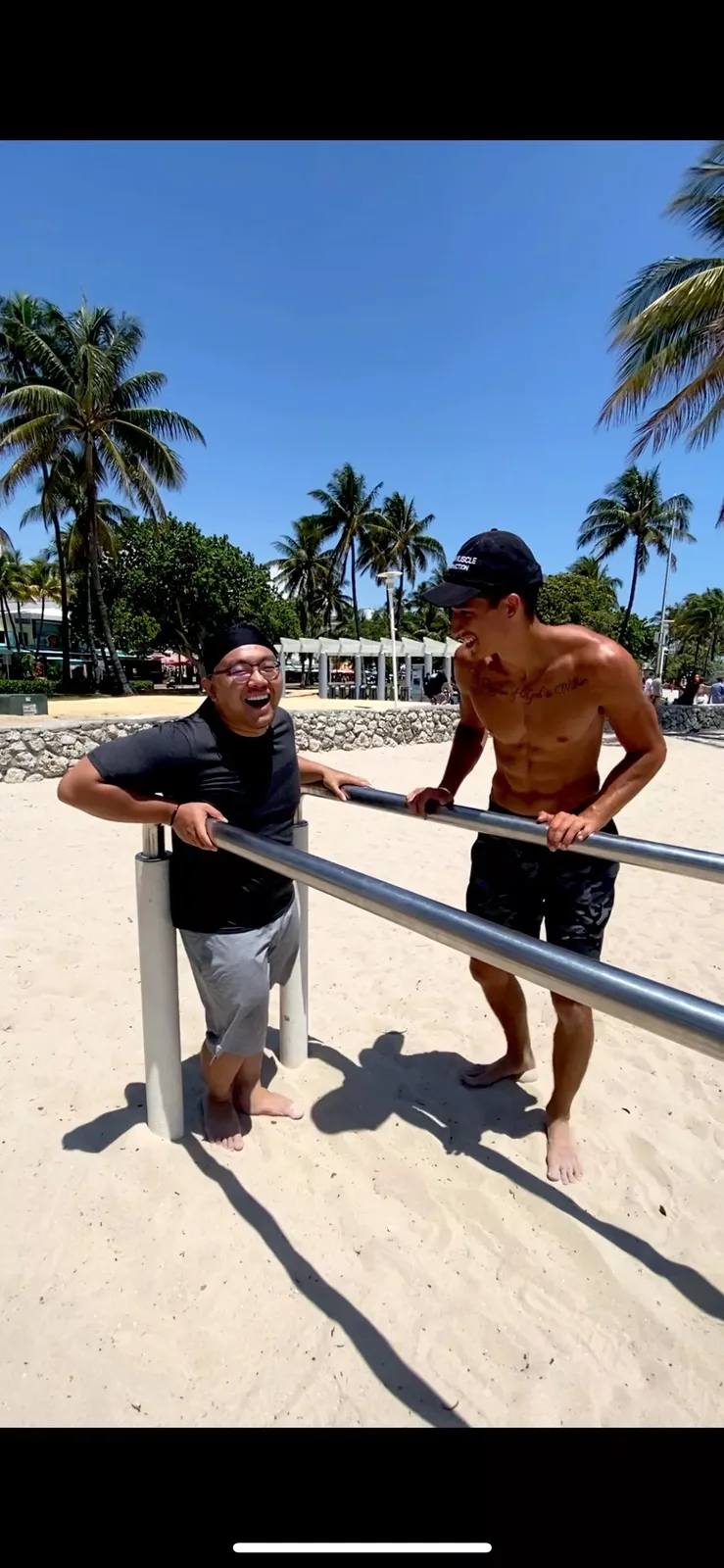 Outdoor bodyweight training session
